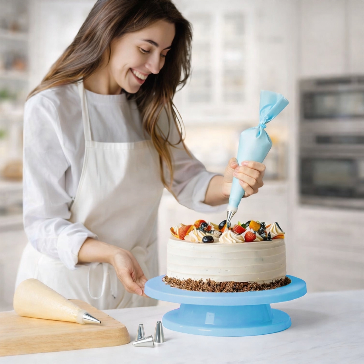 Alzata per torta girevole - Ø 27,5 cm - blu | Gastrokitchen