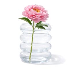 Vaso in vetro per fiori - scanalato - Ø 18,8 × 24 cm | Gastrokitchen