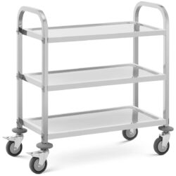 Carrello da servizio - 3 ripiani - 300 kg - acciaio inox | RCSW-111