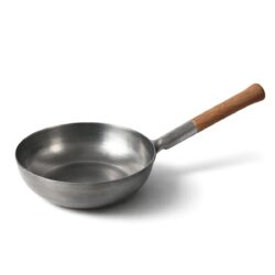 Padella wok - acciaio - Ø 25 cm - manico in legno