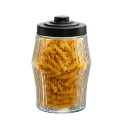 Barattolo in vetro scanalato con coperchio - 2,8 L