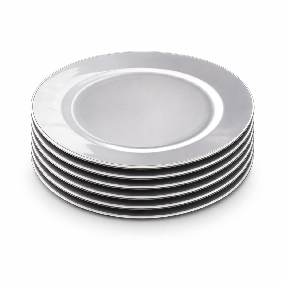 Set 6 sottopiatti - 33 cm - argentati