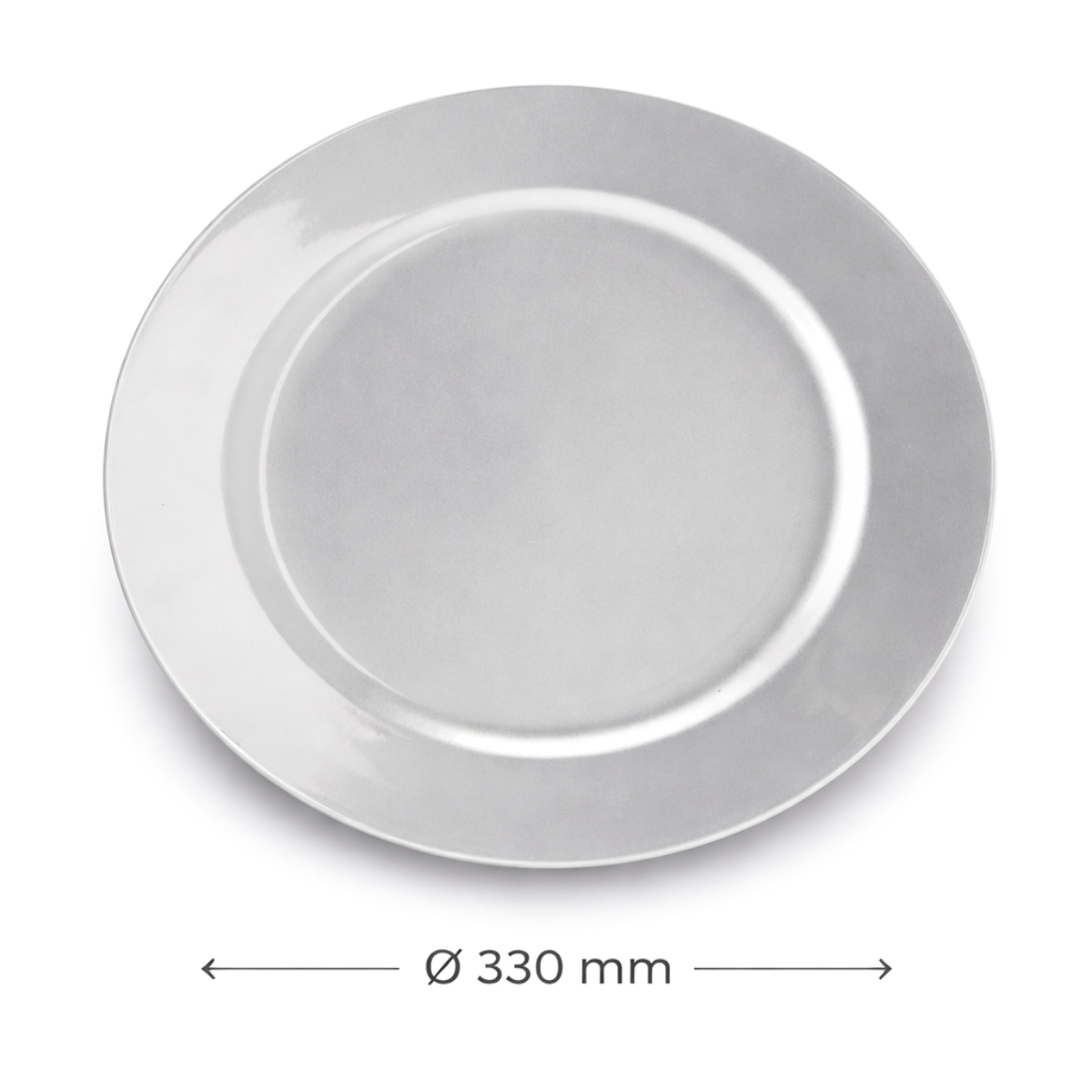 Set 6 sottopiatti - 33 cm - argentati