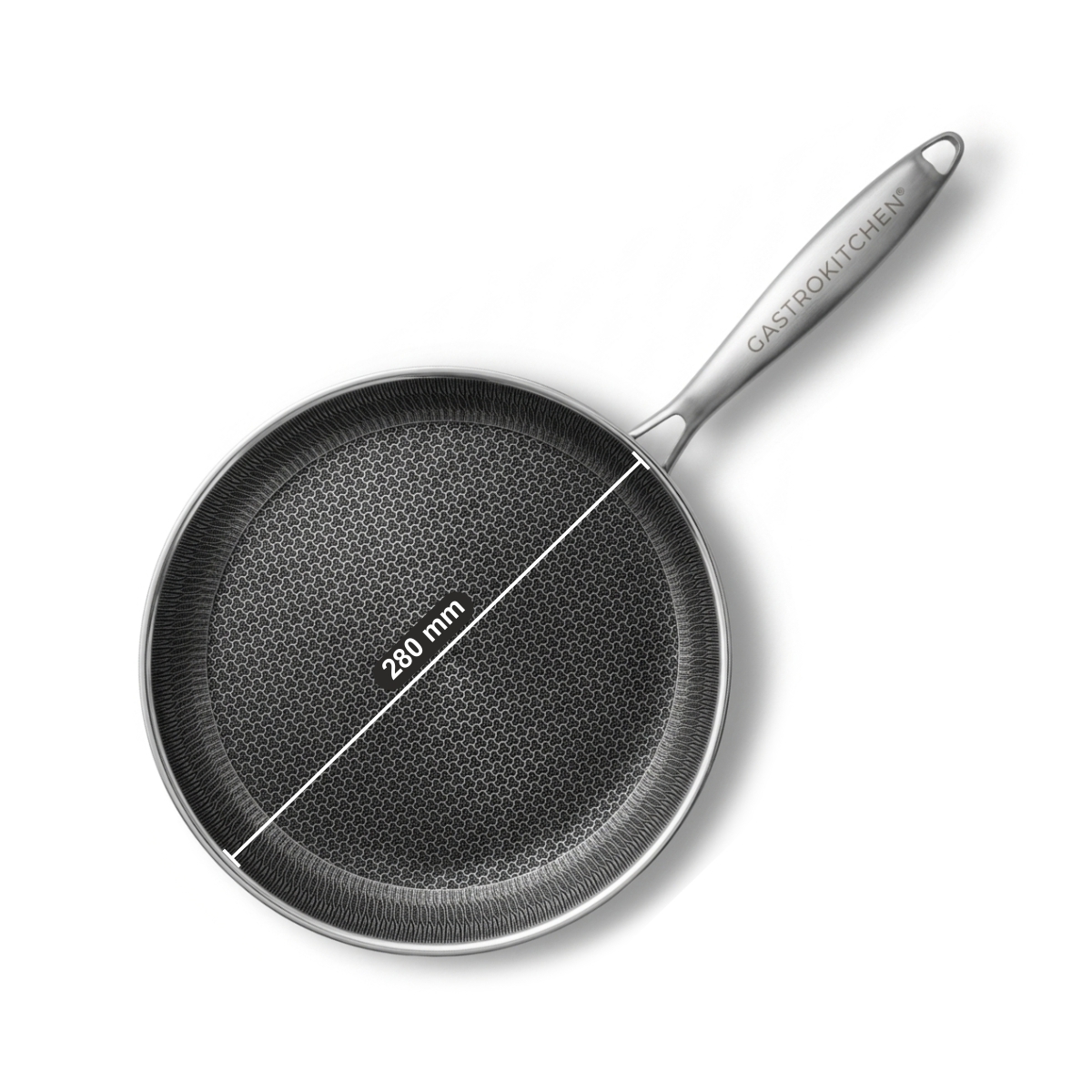 Padella antiaderente in acciaio inox Honeycomb - Ø 28 cm | Gastrokitchen