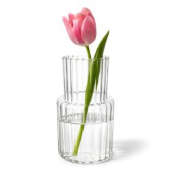 Vaso in vetro scanalato - Ø 14,5 x 25 cm | Gastrokitchen