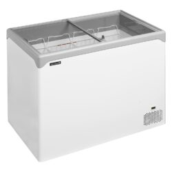 Congelatore a pozzo con coperchio piano in vetro - 218 L - bianco - NIC302SC | TEFCOLD