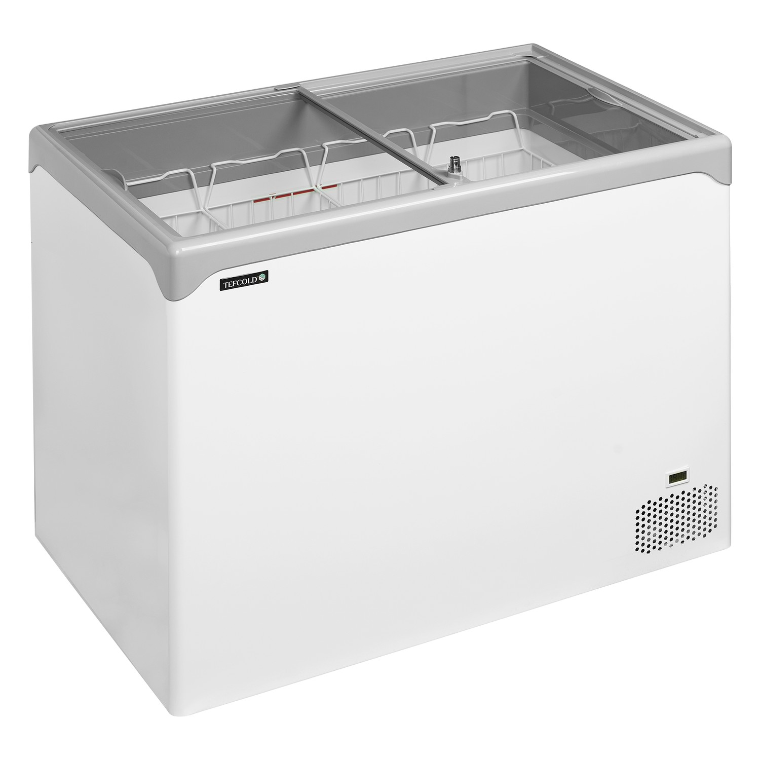 Congelatore a pozzo con coperchio piano in vetro - 218 L - bianco - NIC302SC | TEFCOLD