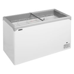 Congelatore a pozzo con coperchio piano in vetro - 298 L - bianco - NIC402SC | TEFCOLD