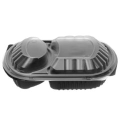 Ciotola per menu con coperchio - 2 scomparto - 150 pz - 240x205x40 mm