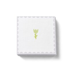 Tovagliolo (PAP FSC Mix) a 3 strati bianco-grigio con motivo floreale - 33 x 33 cm [20 pz]
