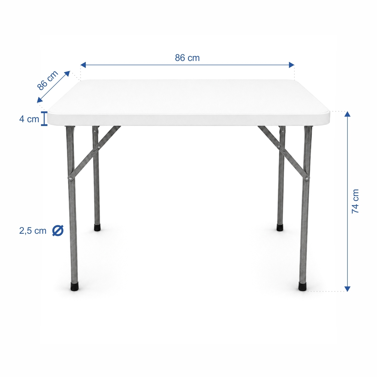 Tavolo da buffet pieghevole - 86x86x74 cm | Gastrokitchen