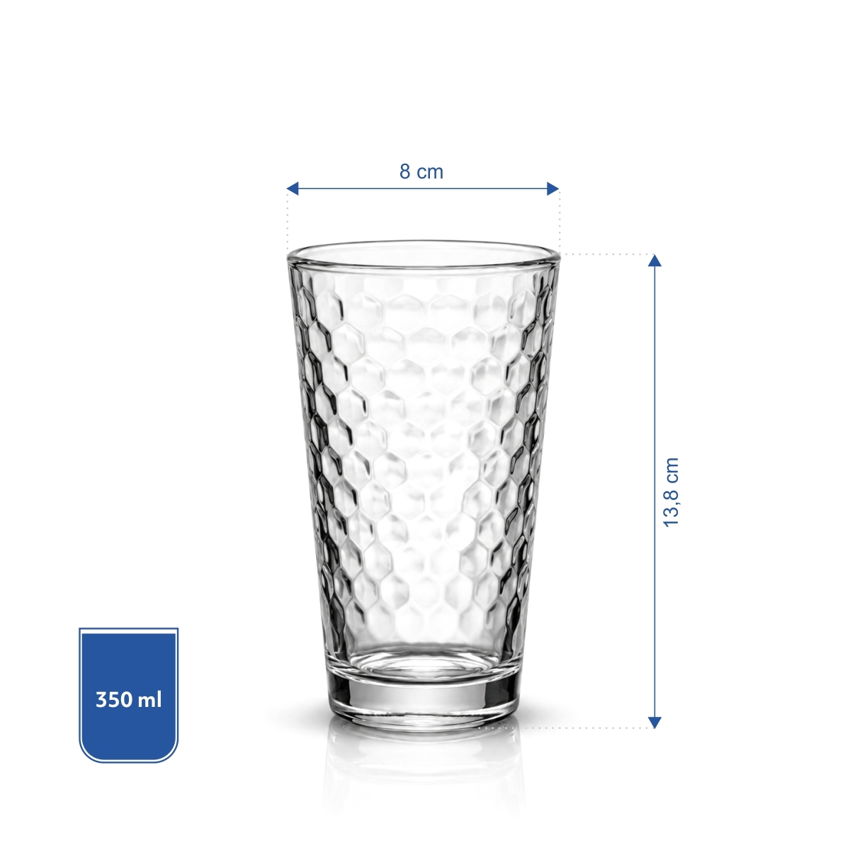 Bicchiere in vetro per caffè latte - 275 ml - set 4 pz | WMF Professional