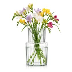 Vaso in vetro scanalato - Ø 15 x 25 cm | Gastrokitchen