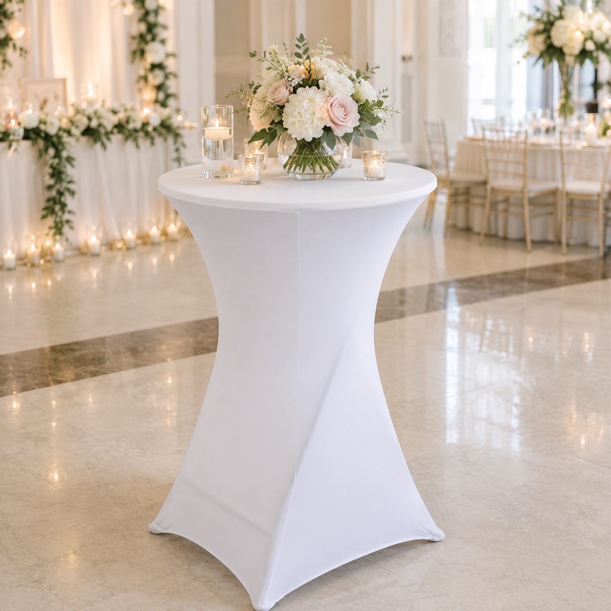 Copritavolo da bar - Ø 80 cm - bianco | Gastrokitchen