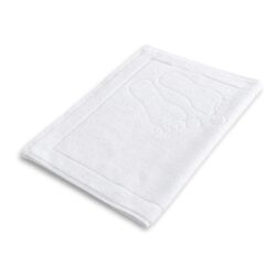 Tappetino da bagno alberghiero con motivo di impronte - 50 × 70 cm - 650 g/m² - bianco