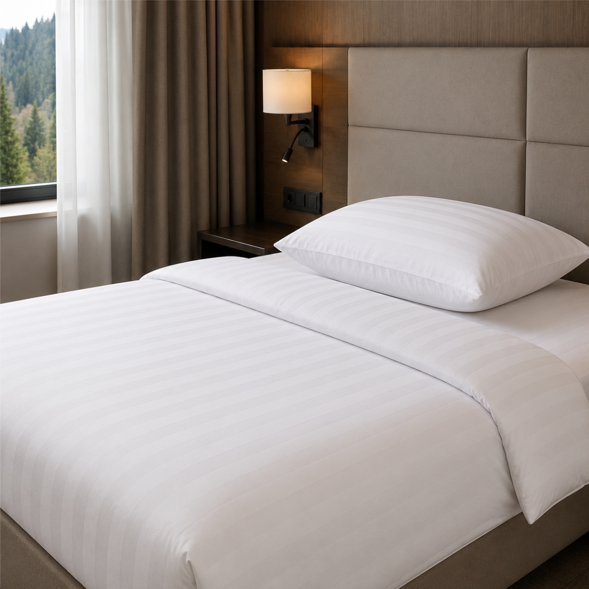 Copripiumino per hotel - 140 x 200 cm - 150 g/m² - bianco