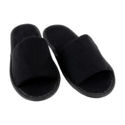 Pantofole da hotel Standard con punta aperta - 28 cm - nere