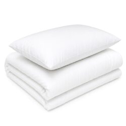 Set di biancheria da letto - piumone 140 x 200 cm + cuscino 70 x 90 cm - bianco