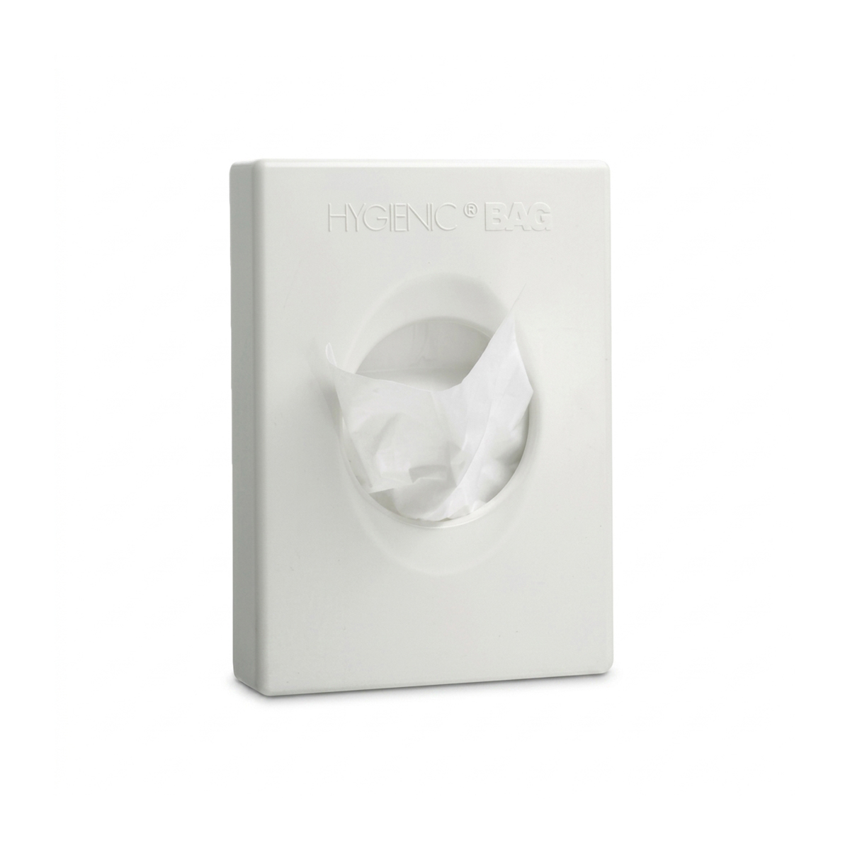 Dispenser per sacchetti igienici - 13,5 x 9,7 cm - bianco