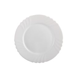 Piatto piano in vetro opale Ebro - Ø 25,5 cm - bianco | Bormioli Rocco