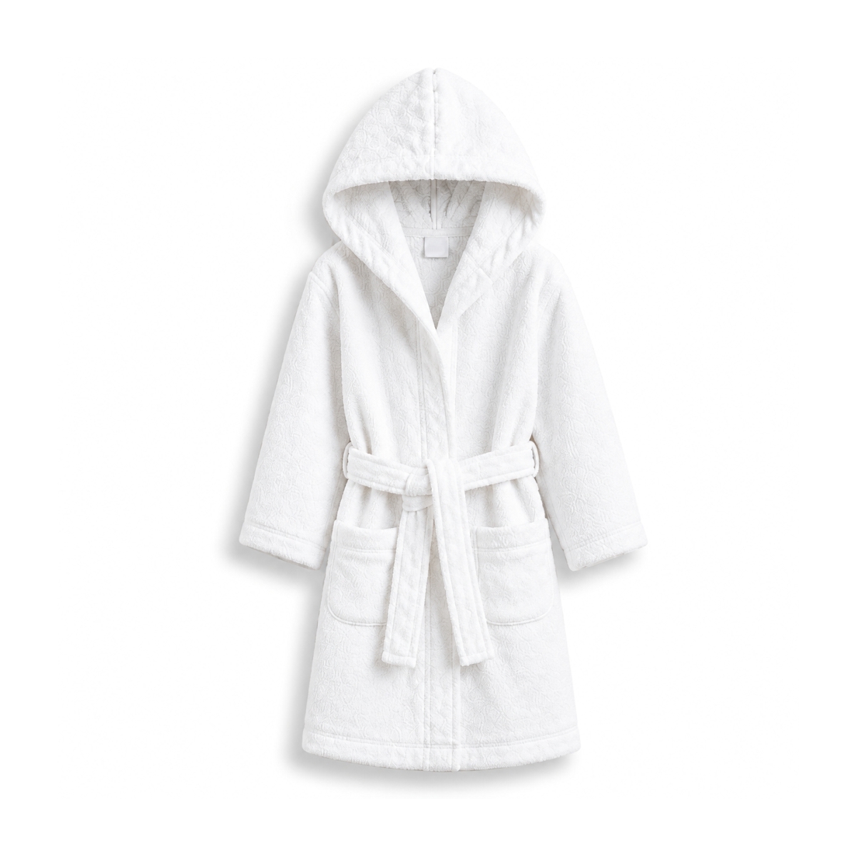 Accappatoio in spugna per bambini con cappuccio - 400 g/m² - taglia 110/116 - bianco