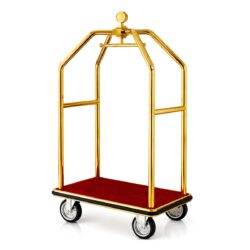Carrello portabagagli per hotel - 107 x 63 x 190 cm - dorato | Gastrokitchen