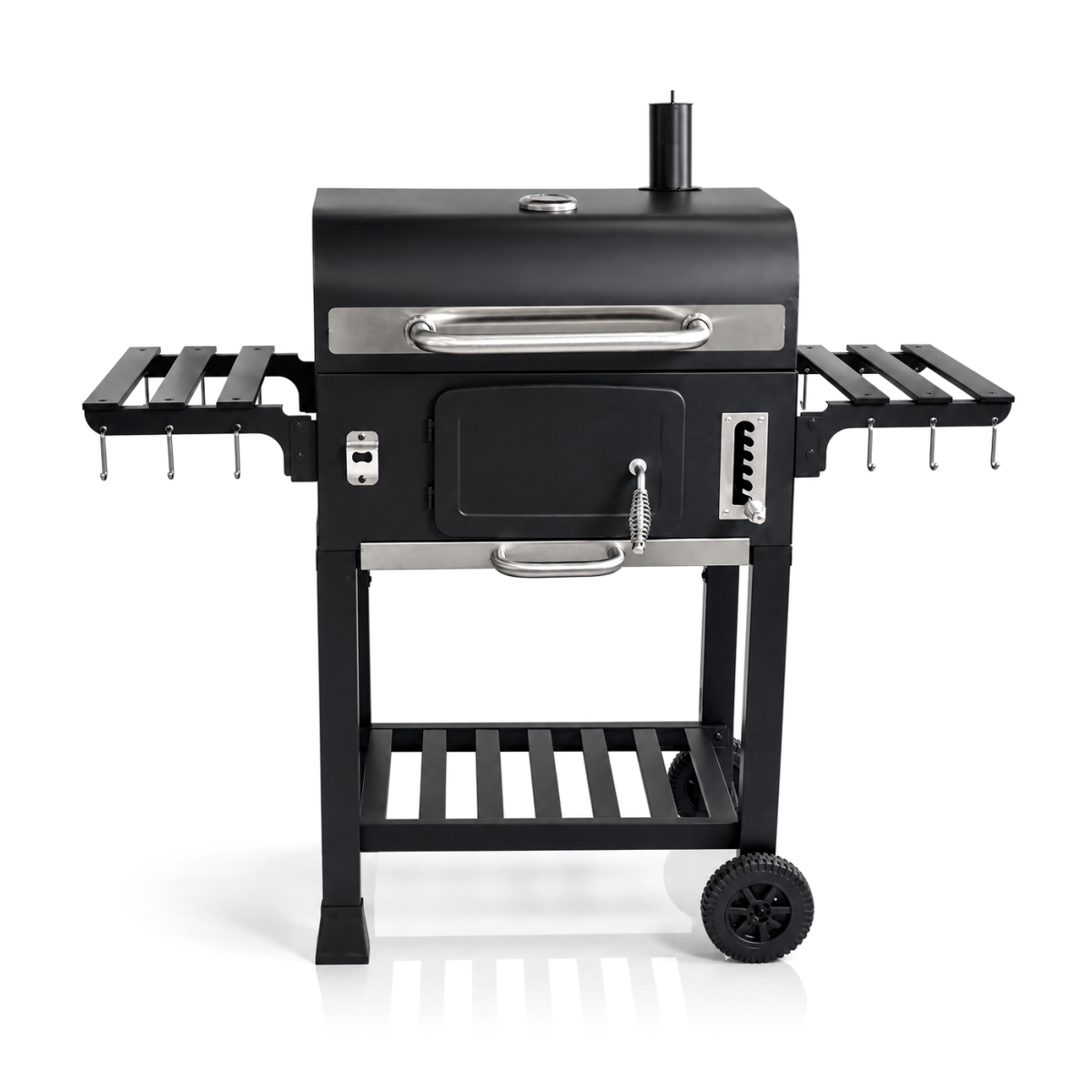 Barbecue americano a carbonella con coperchio -120 x 60 x 113,5 cm | Gastrokitchen