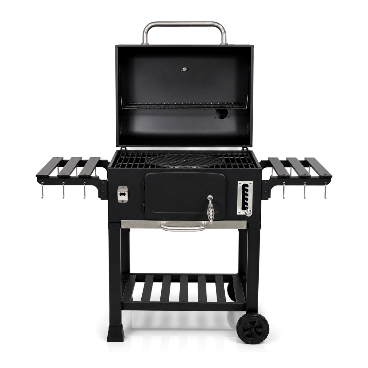 Barbecue americano a carbonella con coperchio -120 x 60 x 113,5 cm | Gastrokitchen