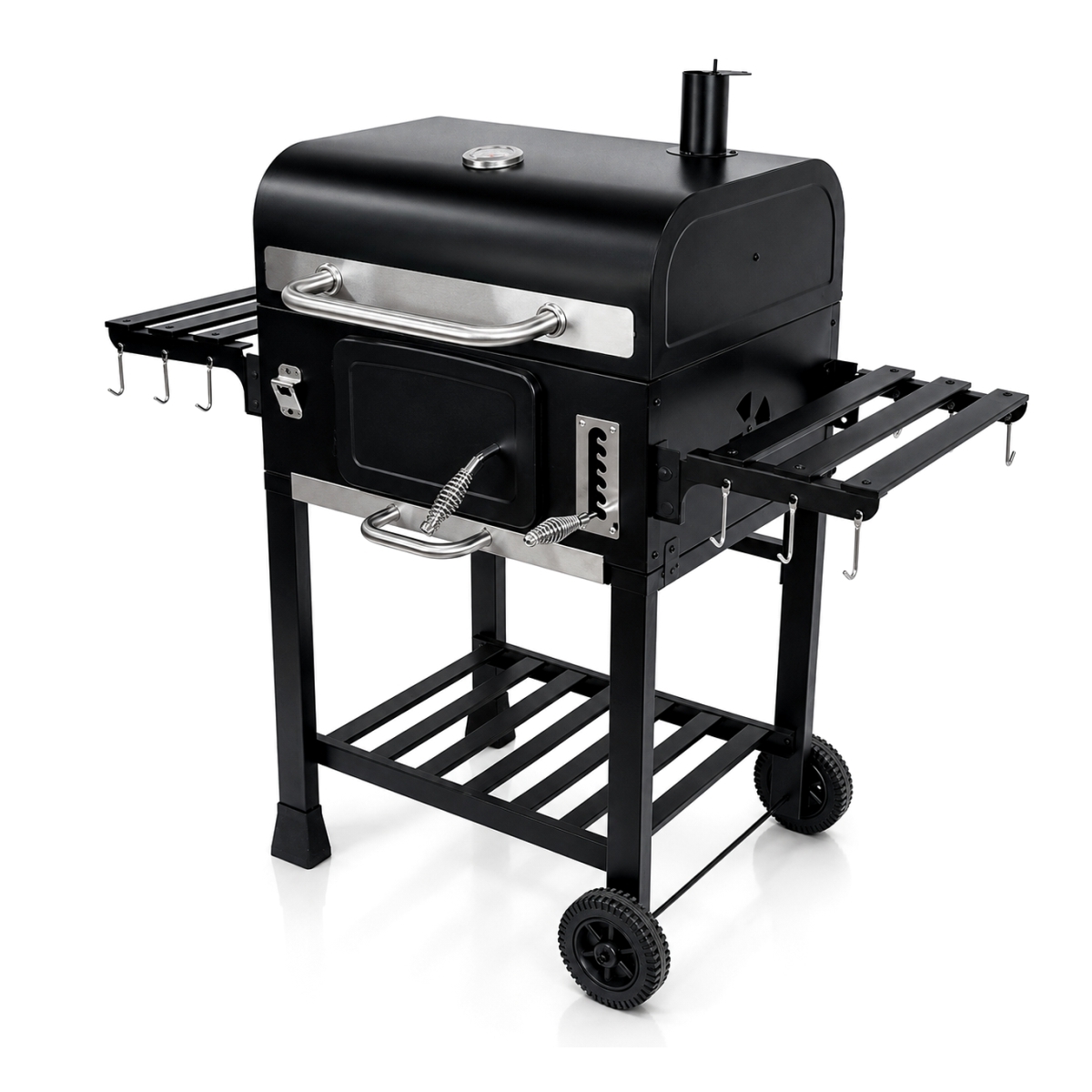 Barbecue americano a carbonella con coperchio -120 x 60 x 113,5 cm | Gastrokitchen