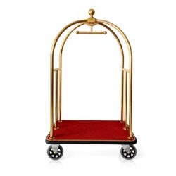 Carrello portabagagli per hotel - 107 x 65 x 186 cm - dorato | Gastrokitchen