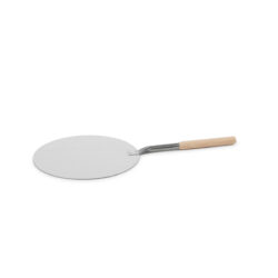 Pala per pizza in alluminio - rotonda - 32 x 58 cm | Gastrokitchen