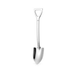 Cucchiaino in acciaio inox a forma di paletta da giardino - 15,5 cm | Gastrokitchen