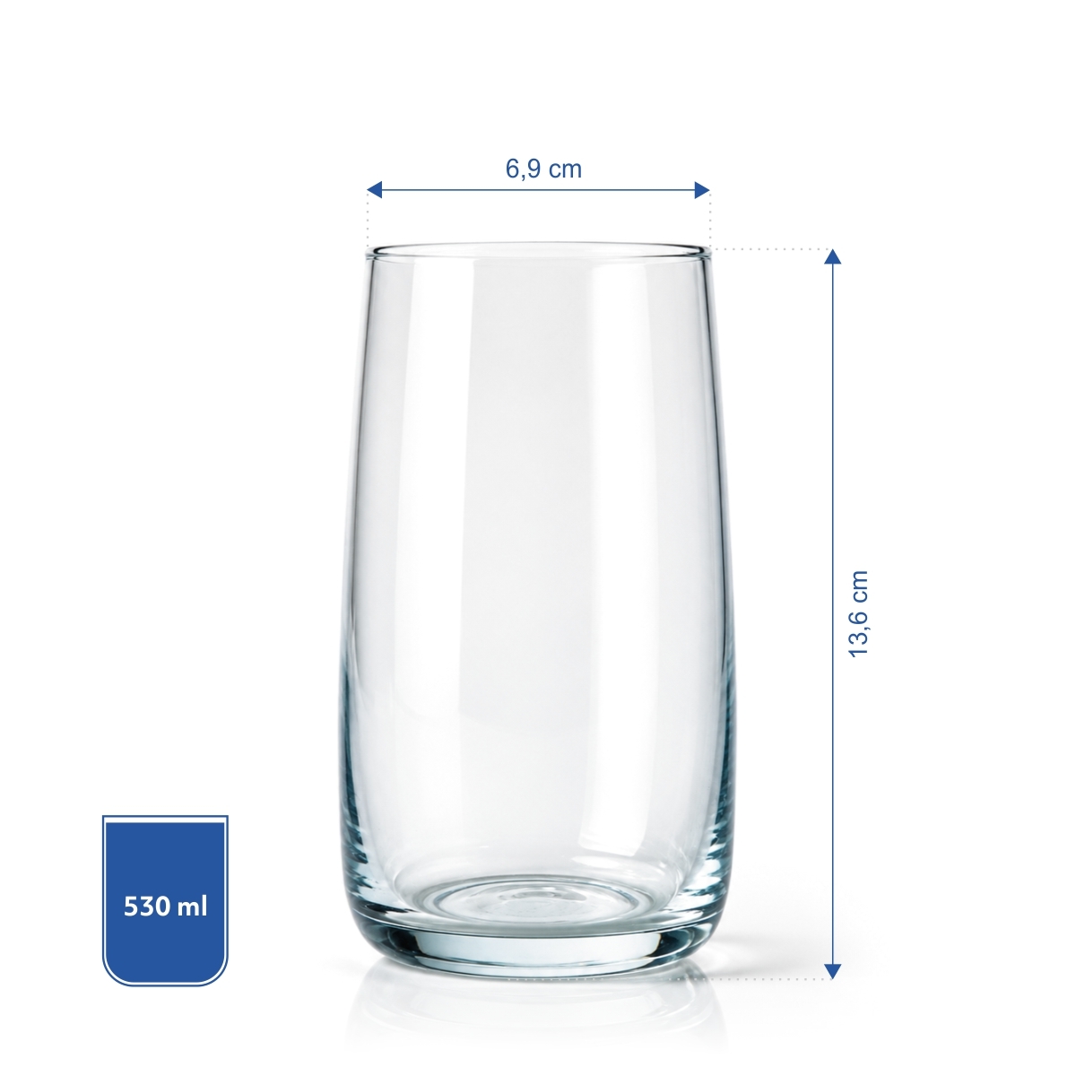 Bicchiere da acqua in vetro - 400 ml | Gastrokitchen