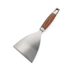 Spatola da cucina in acciaio inox con manico in legno - 24 x 9,5 cm | Gastrokitchen