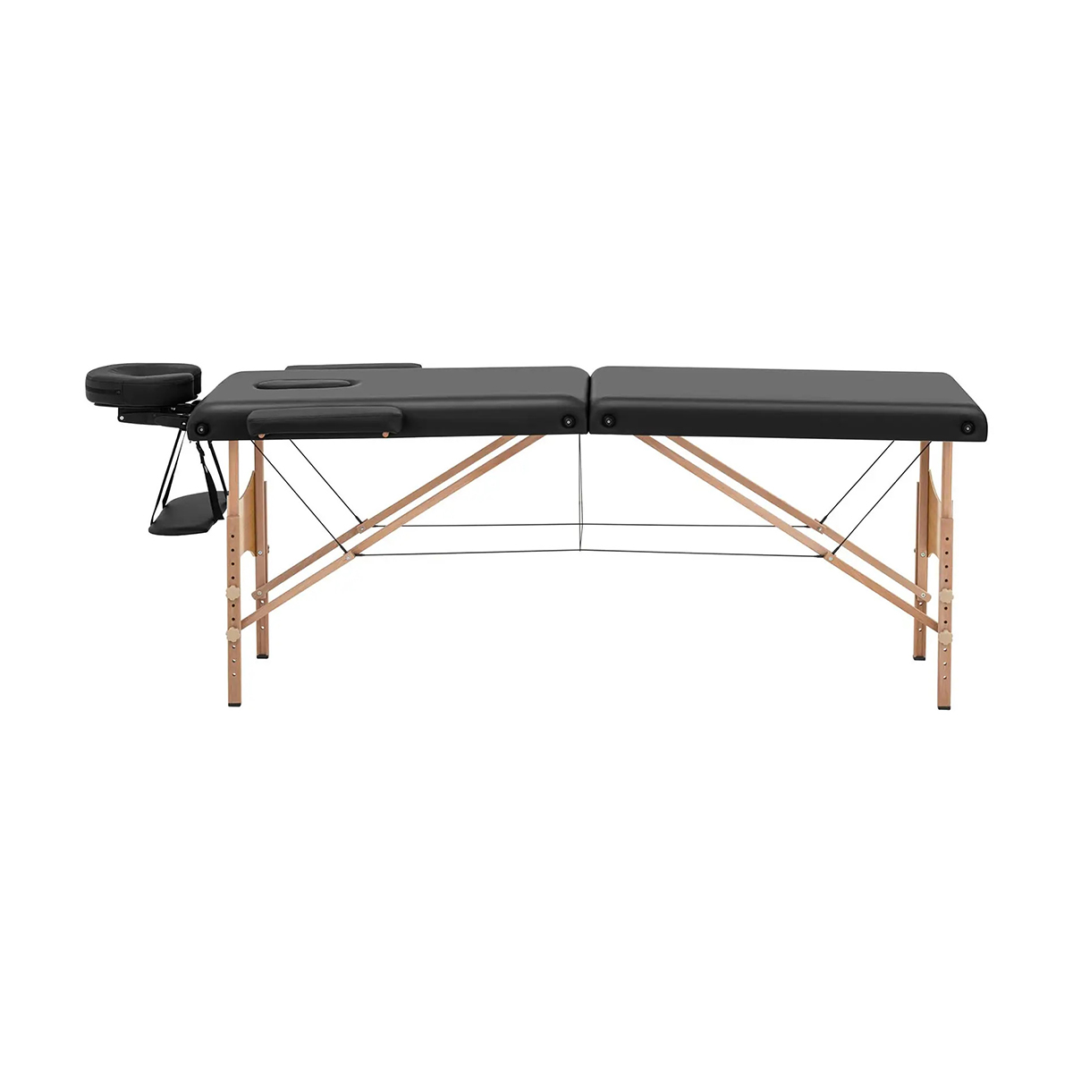 Lettino da massaggio pieghevole - 185 x 70 cm - nero | PHYSA VANNES BLACK