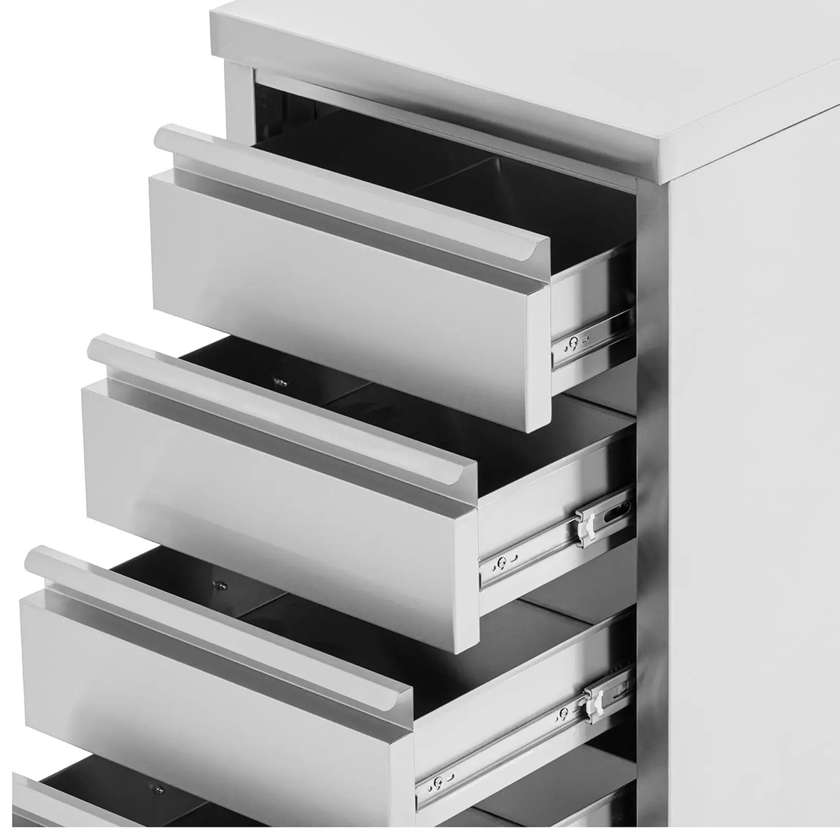 Armadio in acciaio inox - 4 cassetti - 50 x 60 cm | RCCD-4S