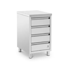 Armadio in acciaio inox - 4 cassetti - 50 x 60 cm | RCCD-4S