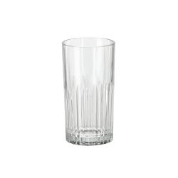 Bicchiere in vetro scanalato per bevande Dilly - 430 ml