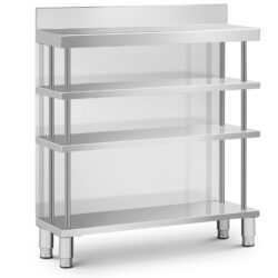 Tavolo da lavoro da bar - 4 ripiani - 100 x 30 x 115 cm - 450 kg | RCSBW-1