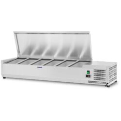 Vetrina refrigerata- 140 x 39 cm - 5 contenitori GN 1/3