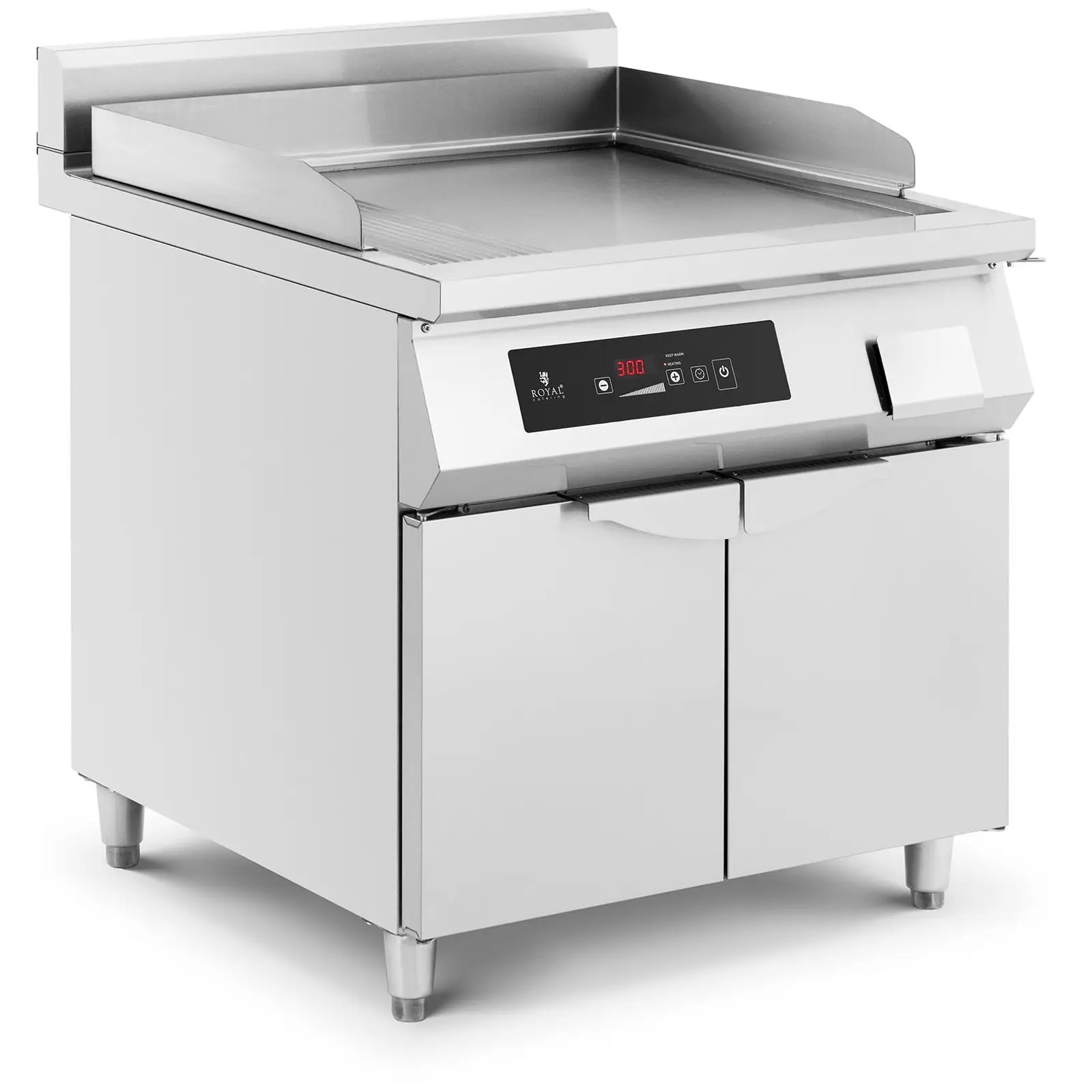 Griglia a induzione - 72 x 61 cm - rigata e liscia - 10 kW | RCIN-700-03