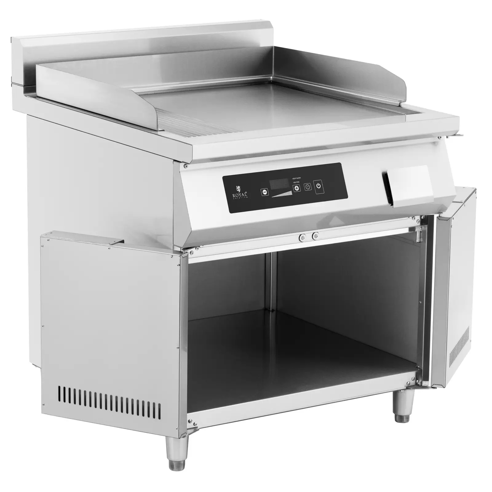 Griglia a induzione - 72 x 61 cm - rigata e liscia - 10 kW | RCIN-700-03