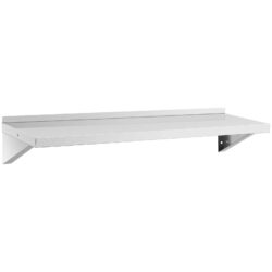 Ripiano a parete - 120 x 40 cm - 30 kg - acciaio inox