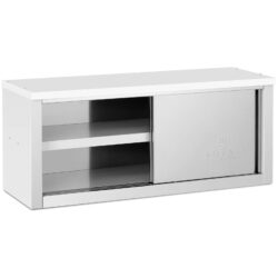 Armadio pensile - porte scorrevoli - 120 x 40 x 50 cm - acciaio inox
