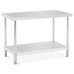 Tavolo da lavoro in acciaio inox - 120 x 60 cm - 250 kg | RCAT-120/60-NW