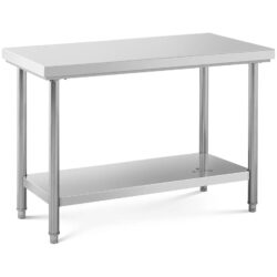 Tavolo da lavoro in acciaio inox - 120 x 60 cm - 400 kg | RCWT-120X60S
