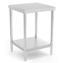 Tavolo da lavoro in acciaio inox - 60 x 60 cm - 250 kg | RCAT-60/60-NW