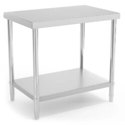 Tavolo da lavoro in acciaio inox - 90 x 60 cm - 250 kg | RCAT-90/60-NW