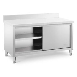 Armadio da lavoro - porte scorrevoli - 150 x 70 cm - alzatina posteriore - 600 kg | RCSSCB-150x70-EB
