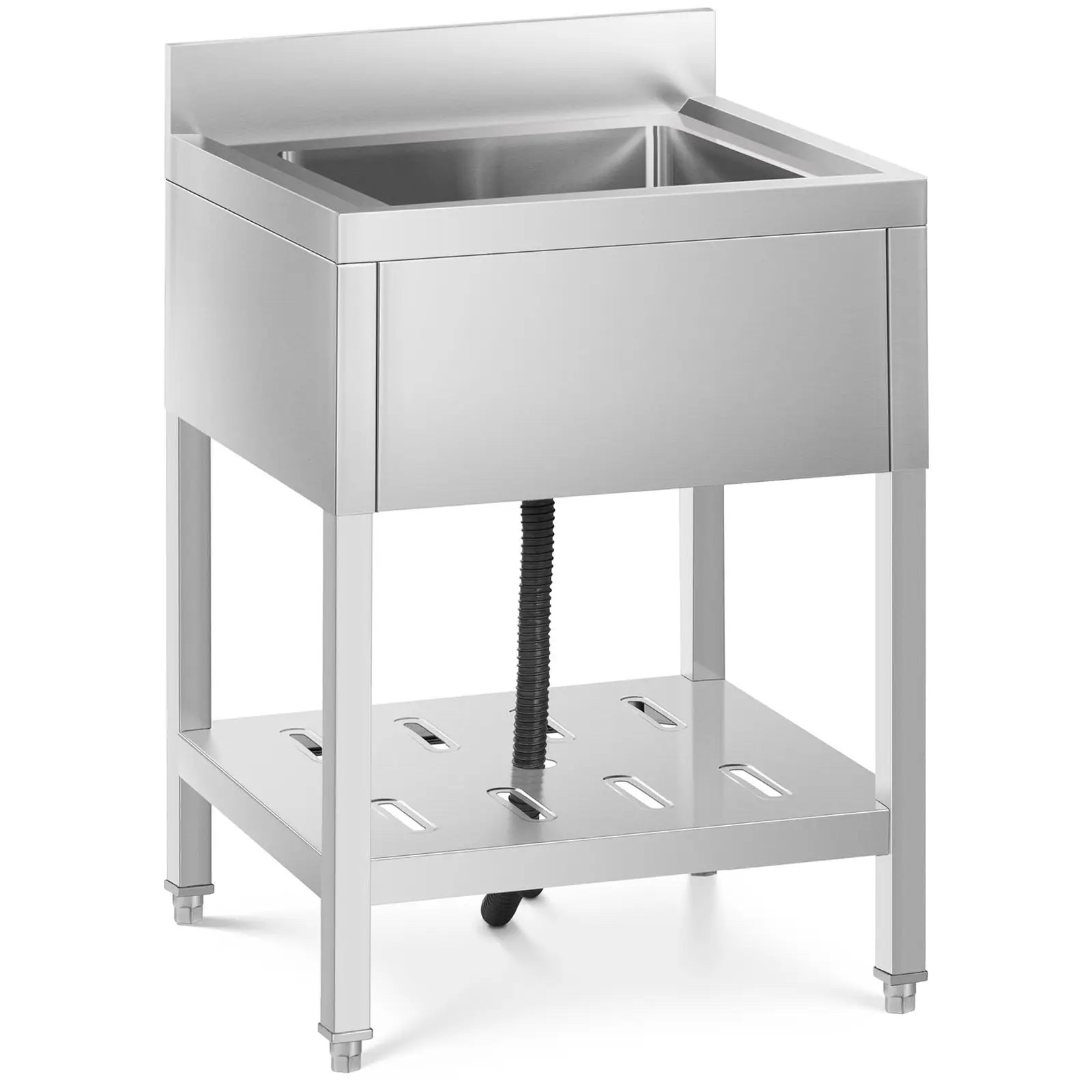 Tavolo lavello - 1 lavello 45 x 40 cm - 60 x 60 cm - alzatina | RCSSS-60X60-S